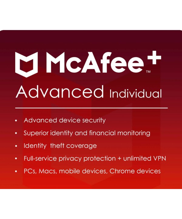 McAfee+ Advanced Individual Security 2025 1 Jahr / 1 Gerät Key EUROPE